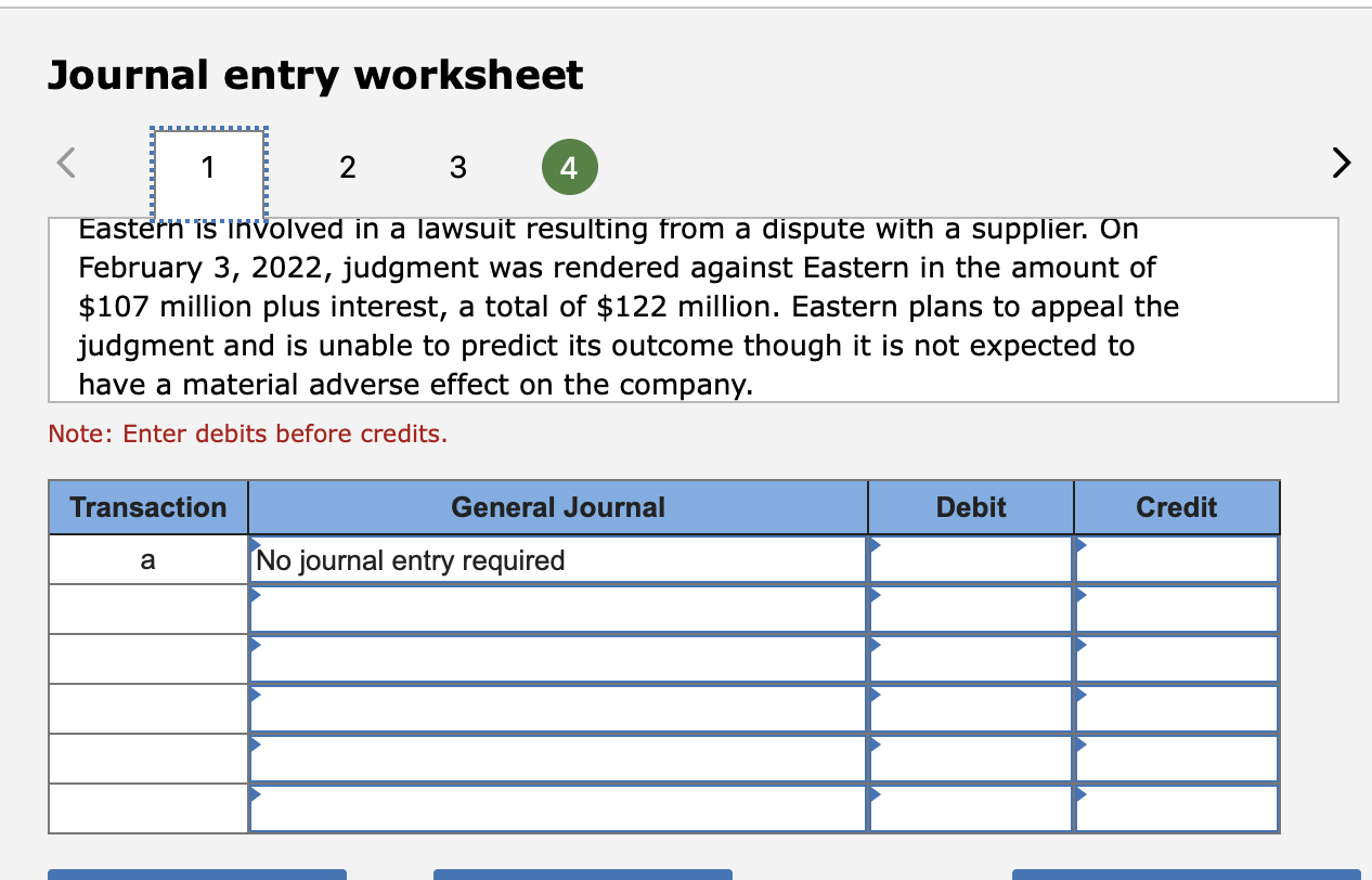 Each is described below. Eastern's fiscal year ends December 31, and the