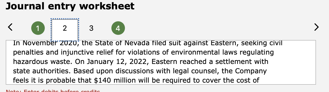 2021 financial statements are issued on March 15, 2022. a. Eastern is