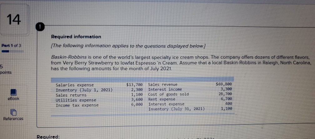 please explain how I am able to get answer 14 Required