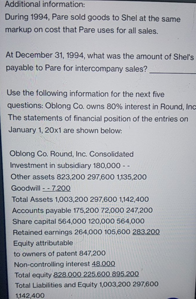 cost. XYZ's assets and liabilities approximate their fair values on January 1,