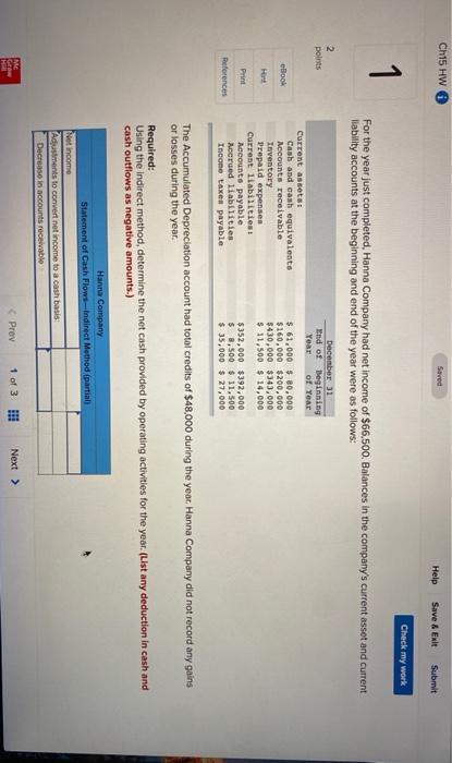  Ch15 HW Saved Help Save & Exit Submit Check my work