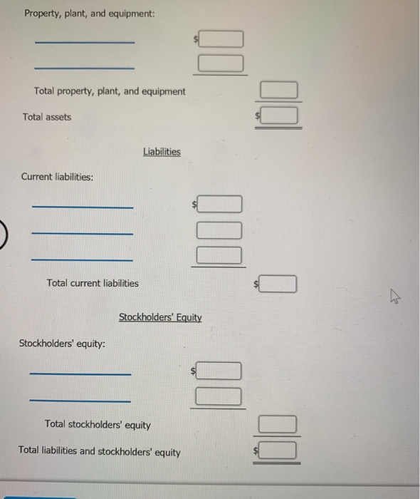 Accounts Receivable Prepaid Insurance Equipment Accumulated Depreciation, Equipment Accounts Payable Salaries Payable