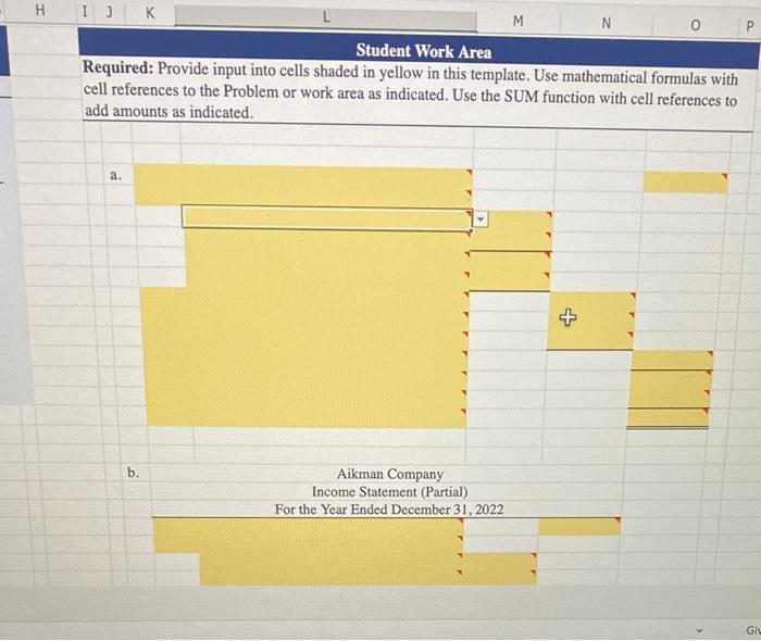 Function: SUM; Formula: Subtract, Cell Referencing 2 3 Using Excel To Prepare