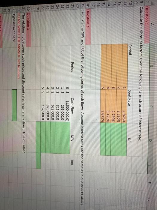  D E F G B 7 Question 1 8 Calculate the