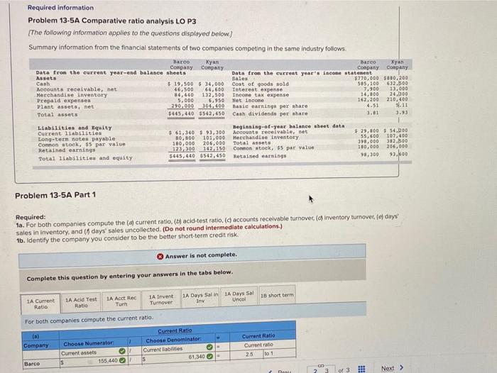  please do in some type of boxes to easily understand. Required