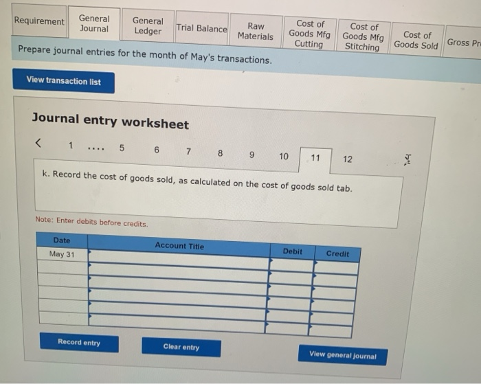 direct labor used) Sales $1,176,000 Trial Balance Materials General General Raw Cost