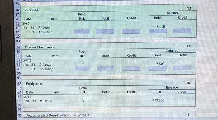 Description Adjusting Entries 31 48 49 50 Date 51 2042 52 Jan.