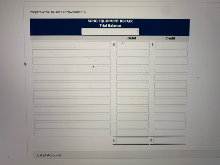 employees, of which $600 is for November and $620 is for October