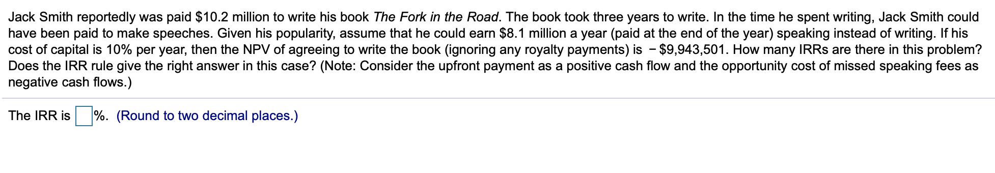 Please help solve all parts to this problem Jack Smith reportedly was