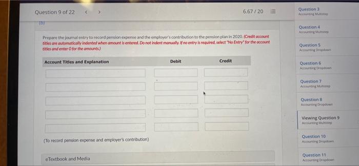 answer part b please Question 3 Question 9 of 22 6.67 /