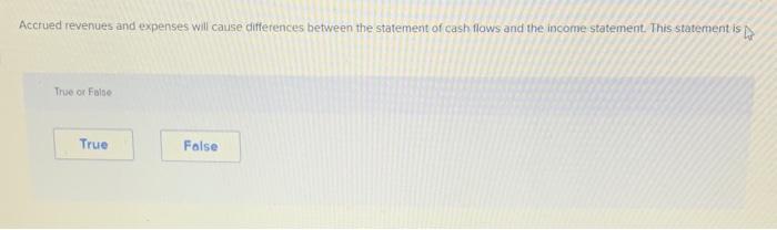  Accued revenues and expenses will cause differences between the statement of