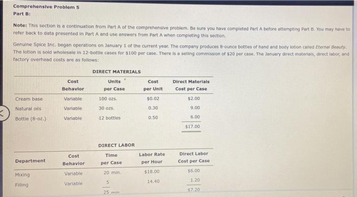  Comprehensive Problems Part 1 Note: This section is a continuation from