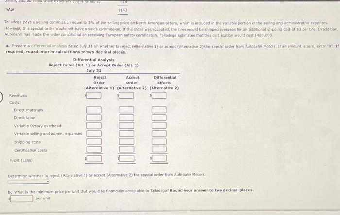on Accepting Additional Business Talladega Tire and Rubber Company has capacity to