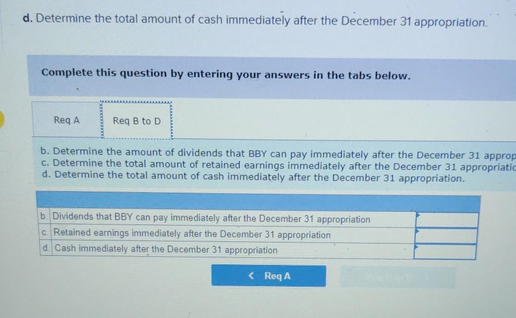 On December 30, Billy's Boat Yard (BBY) had $90,000 of cash, $20,000