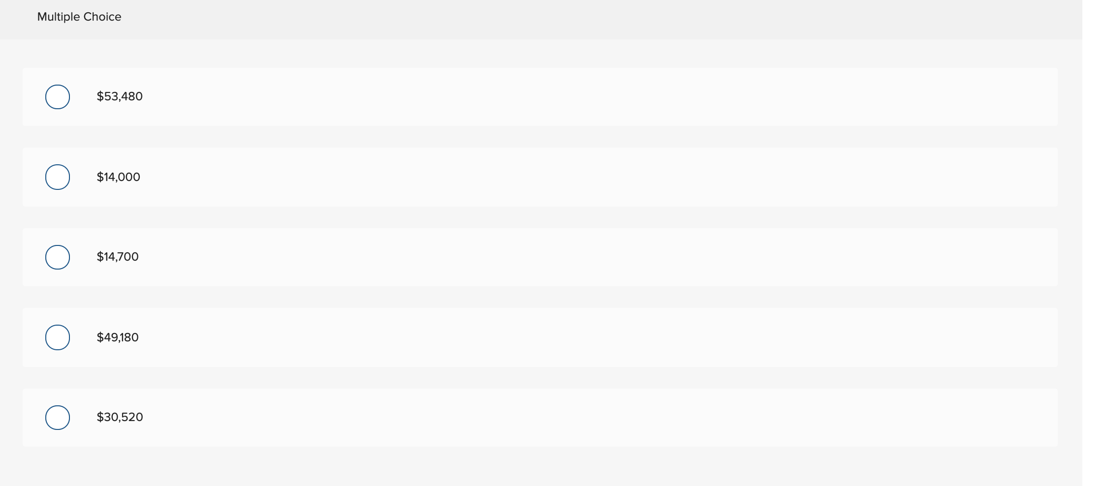 same question. Use the following information to calculate the "cash received from