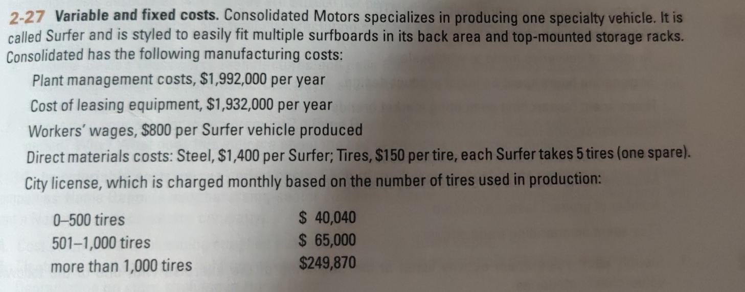 Old MathJax webview 2-27 Variable and fixed costs. Consolidated Motors specializes in