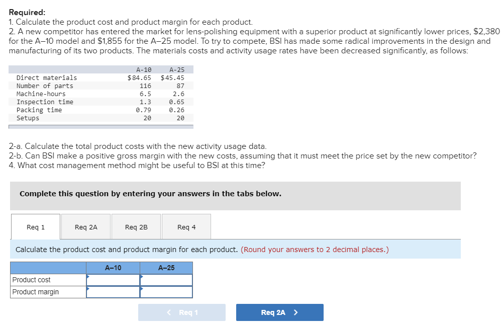 , 2b , 4 Bowman Specialists Inc. (BSI) manufactures specialized equipment for