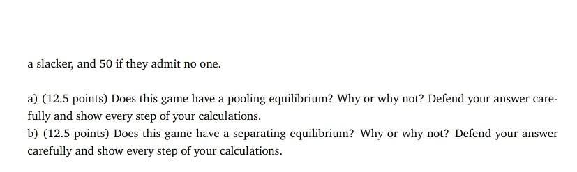 Problem Set? Question 3 An economics department admissions committee is deciding whether