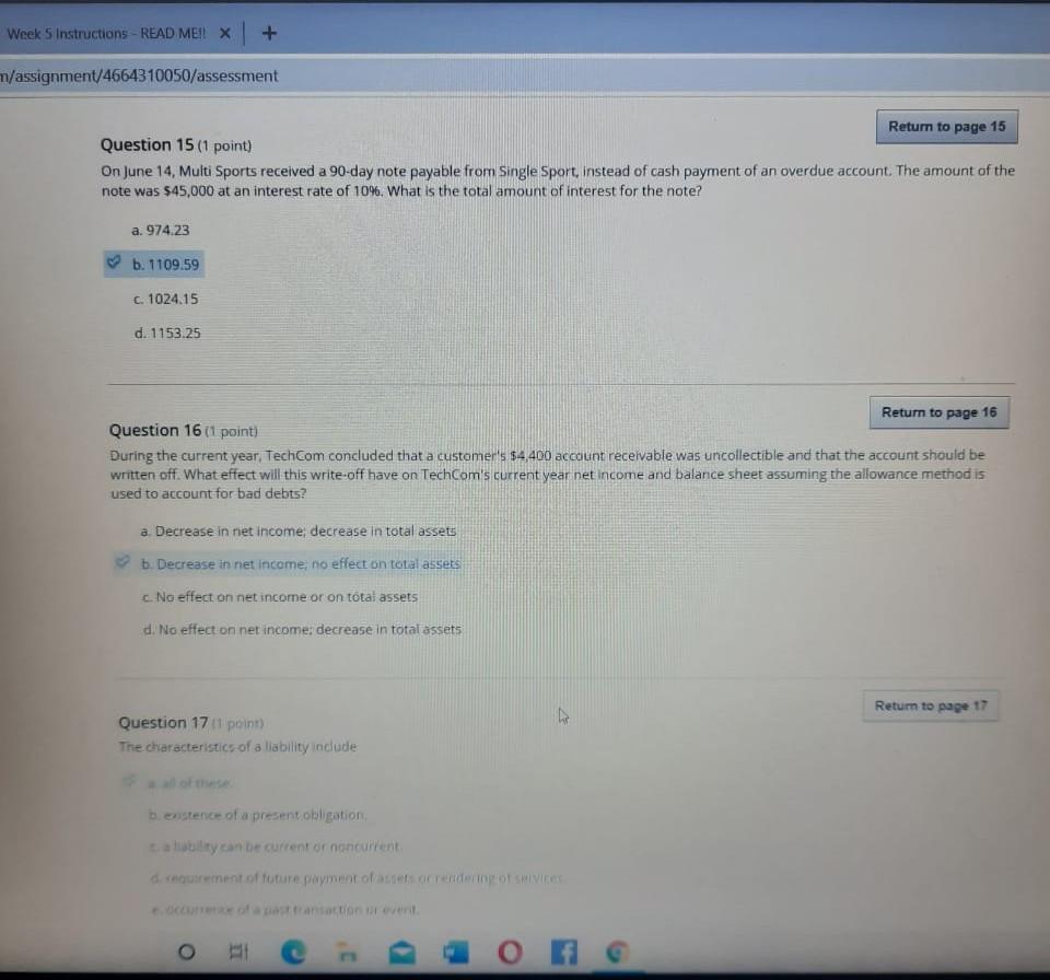 Week Instructions - READ MEIL x + m/assignment/4664310050/assessment Return to page