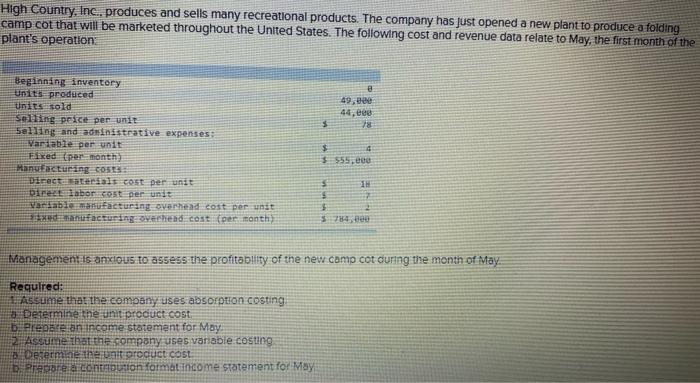 Req 2B Prepare a contribution format income statement for May. Assume that