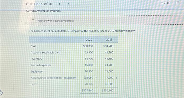  Current Attempt in Progress - Your answer is partially correct. The