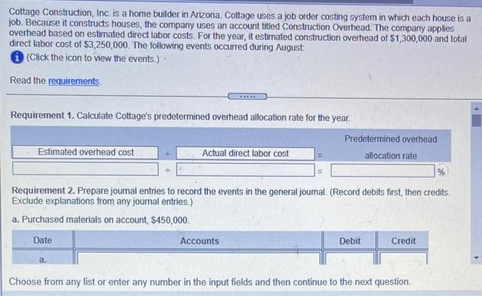 the input fields and then continue to the next question. f. Allocated