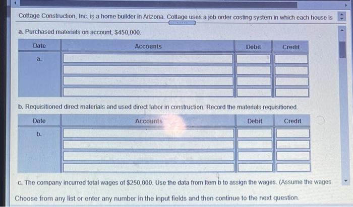 overhead to jobs Date Accounts Debit Credit 1. g. Houses completed: 402,