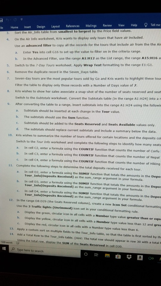 to do Home Insert Design Layout References Mailings Review Shelly Cashman Excel