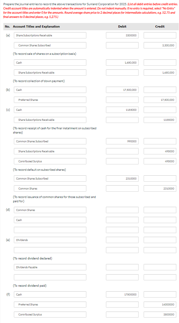 Current Attempt in ProgressPrepare the journal entries to record the above