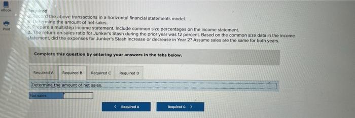 2 accounting period with the balances given in the following horizontal financial