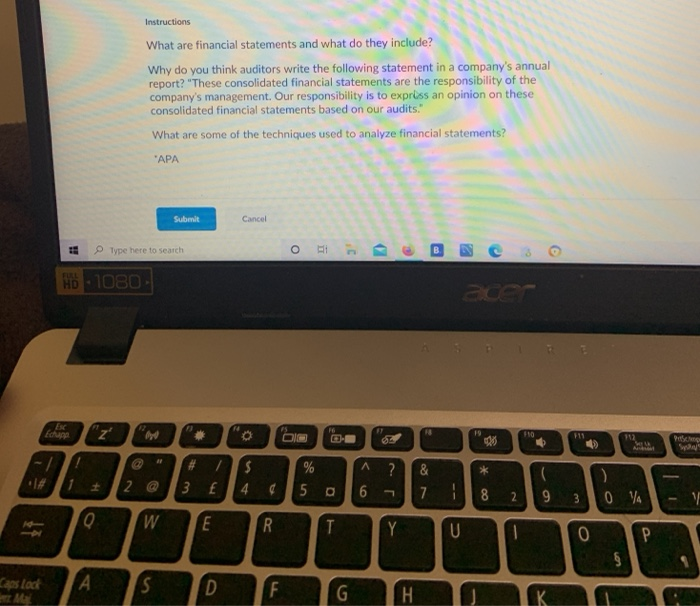  Instructions What are financial statements and what do they include? Why