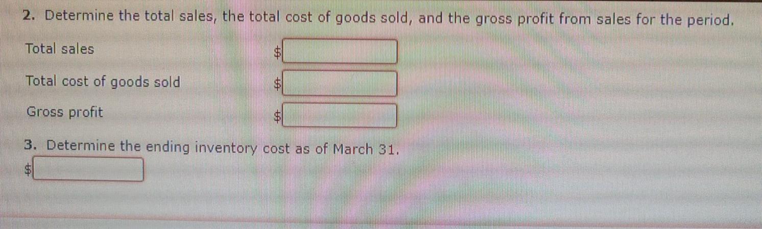 and sales for a three-month period are as follows: Number Date Transaction