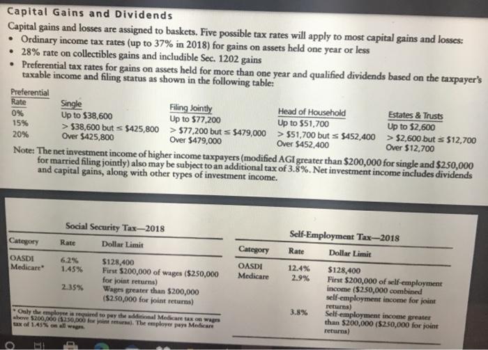 Lawson have the following tax information for 2018 and file a joint