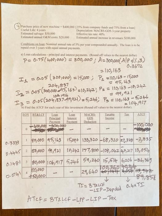 PROBLEM#7 Don't use excel show all your work clear writing ( I