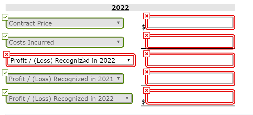 substantially completed. Following are accumulated contract costs incurred, estimated costs to complete