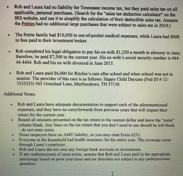 appearance and technically correct. Rob and Laura are calendar year, cash basis