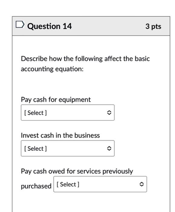 O True O False Question 6 1 pts Equity increases when revenues