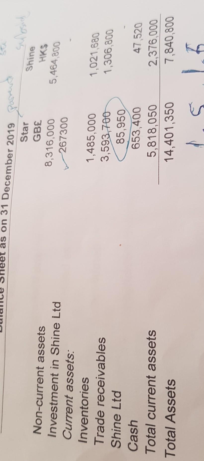 Hong Kong to form Star-Shine Group (SSG). At that date the balance