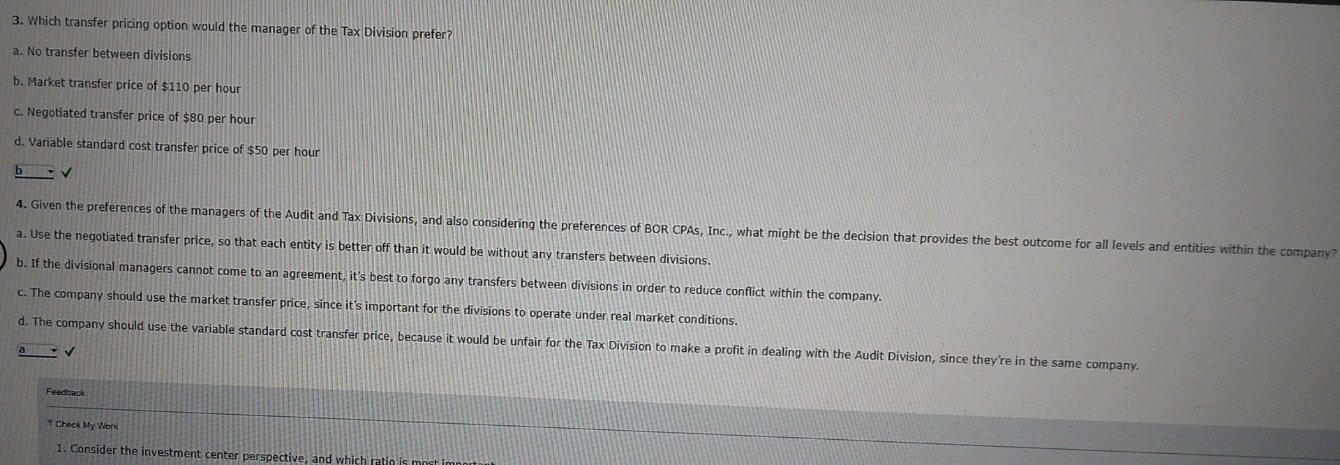 of two cost-center departments: Public Company Audits and Private Company Audits. The