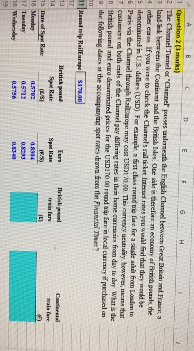  H B c D E F G 1 Question 2 (3