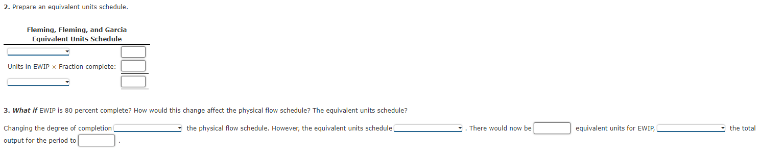 schedule. If an amount is zero, enter "0". Fleming, Fleming, and Garcia