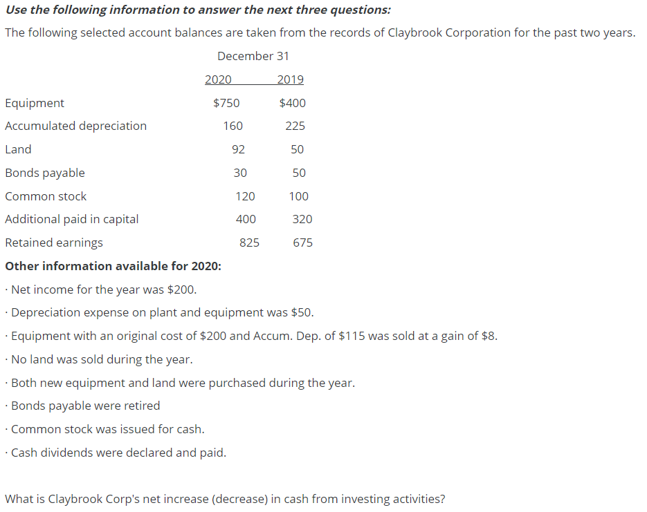 Show step by step calculations a. -499 b. -397 c.-522 d. -550