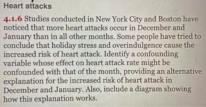  please help and show all work please! Heart attacks 4.1.6 Studies