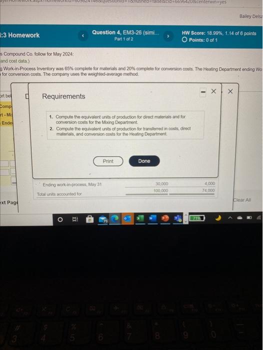 Conversion Units In Materials Costs UNITS Units accounted for: Completed and transferred