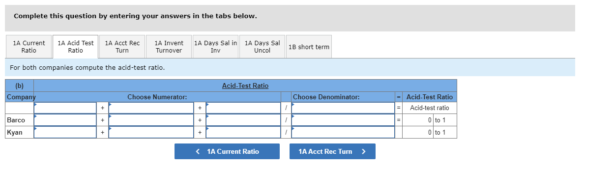 the financial statements of two companies competing in the same industry follows.
