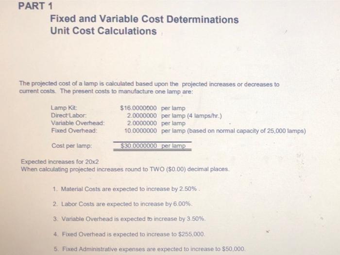 31, 20x1 $1,125,000.00 750,000.00 $ 375,000.00 Sales 25,000 lamps @ $45.00 Cost