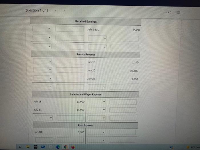 1.140 Common stock 3,780 Retained earnings 2.460 $7.780 57.780 The company underwent
