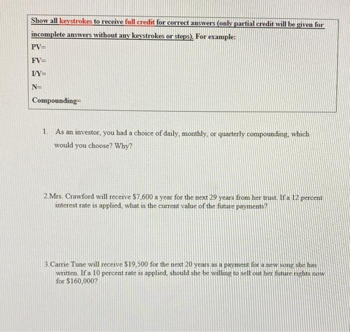 1 - 3. 4 - 7. It has multiple questions in the