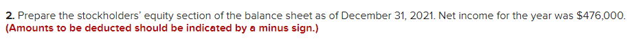 equity section (LO10-2, 10-3, 10- 4, 10-5, 10-7) (The following information applies