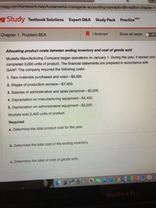  thegg.com/homework-help/tundamental-managerial-accounting-concepts-8th-edition-chapter-1 g'Study Textbook Solutions Expert Q&A Study Pack Practice Chapter 1,